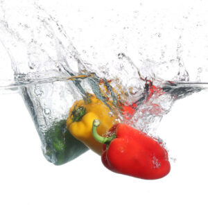 Glass Peppers 30x30