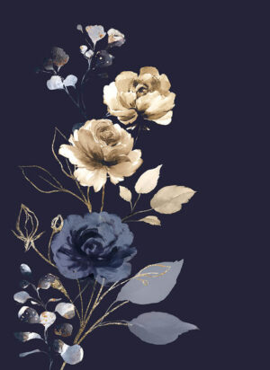 Glass Navy Glam 50x70