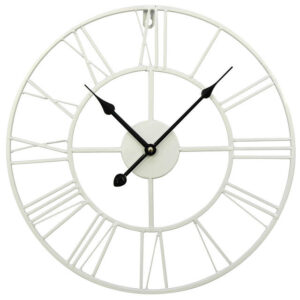 White Metal Clock 40x40