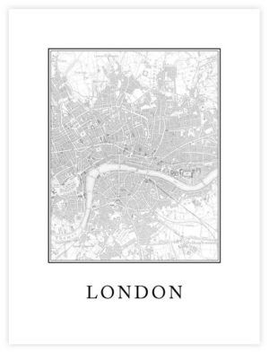Poster London map 30x40