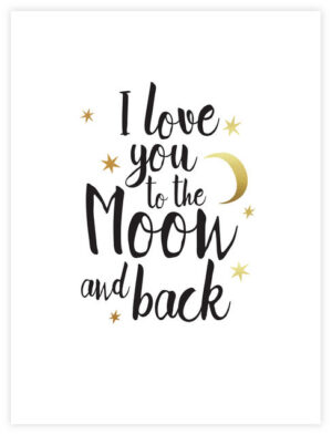 Poster Moon Gold 30x40