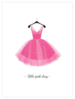 Poster Pink Dress 30x40