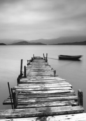 Poster Pier and Boat50x70